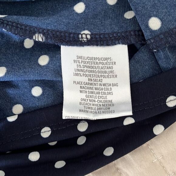 London Times Jumpsuit Womens Size 4‎ Cropped Navy White Polka Dot Halter - Picture 8 of 8